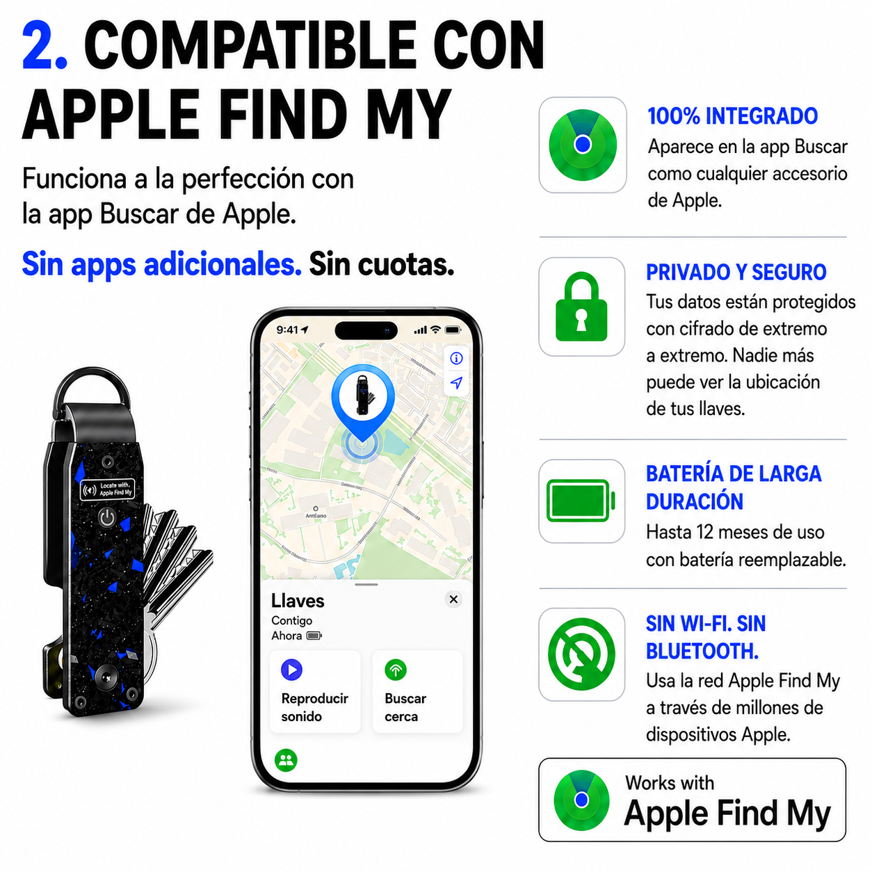 Trakey – Organizador de Llaves GPS